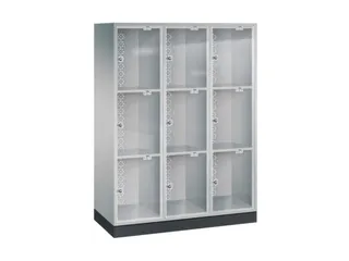 grootvolume-lockersysteem,HxBxD 1750x1220x500mm,3x3vakken,cil.-slot - 3
