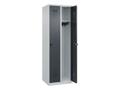 locker,HxBxD 1850x600x500mm,2vak,vak B 300mm,draaigrendel