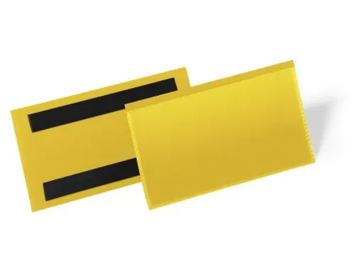 Magnetische labelhoes 150x67mm Geel