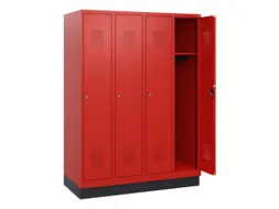 schoollocker,HxBxD 1630x1200x500mm,4vak,vak B 300mm,cil.-slot,sokkel