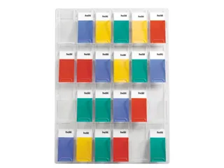 wandfolderhouder HxBxD 1045x766x51mm v. 24xDIN lang transparant - 3