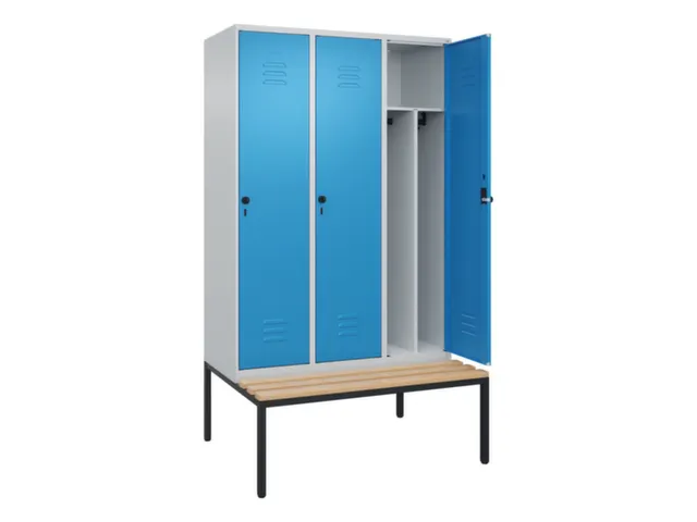 locker voor scheiding van kleding,HxBxD 2120x1200x815mm,3vak