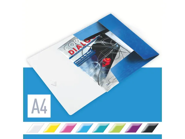 Elastomap Leitz WOW 3-kleps A4 Polypropyleen blauw