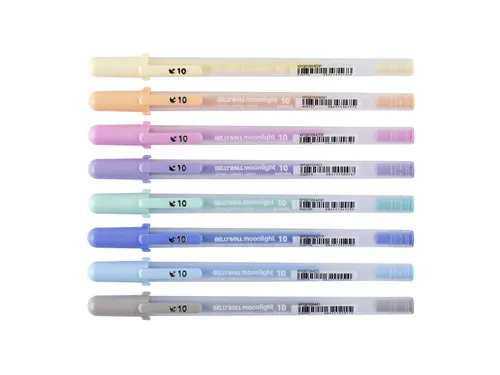 Gelschrijver Sakura Gelly Roll 1.0mm Moonlight 10 Pastel 8 stuks
