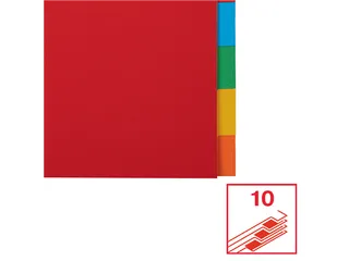 Tabbladen Esselte A4 11-gaats Karton 10-delig Blanco Tabs Kleur - 5