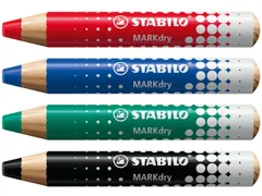 Whiteboardpotlood STABILO MARKdry 648/4 incl. slijper + microvezeldoek