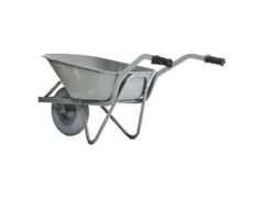 bouwkruiwagen,80l,HxBxD 620x590x1450mm,stalen buis,grijs,PU-banden