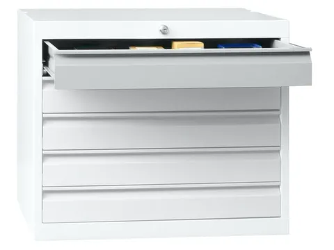 ladekast HxBxD 600x500x600mm 5laden slot RAL7035 front RAL7035