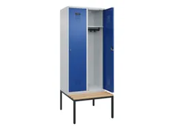locker met bank,HxBxD 2120x800x815mm,2vak,vak B 400mm,cilinderslot