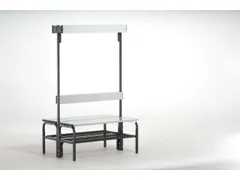 dubbele zitbank,HxLxD 1670x1015x725mm,alu. lijsten,RAL7016