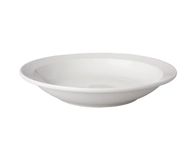 Bord diep smalle rand Mammoet 21.5cm Wit doos 6 stuks