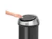 Afvalbak touch Bin 60 Liter Mat Zwart RVS