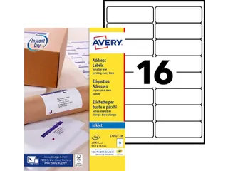 Etiket Avery J8162-100 99.1x33.9mm Inkjet Wit 1600 stuks - 5