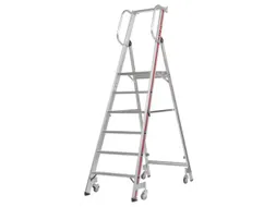 verrijdbare platformladder,bordes HxBxD 1420x440x400mm,6treden