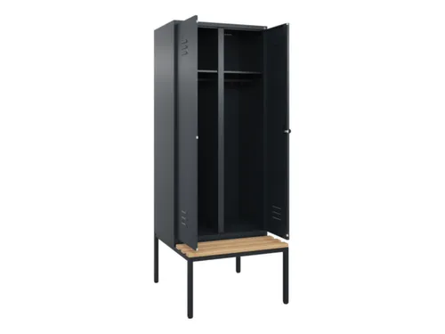 locker voor scheiding van kleding,HxBxD 2120x800x815mm,2vak