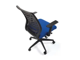 Bureaustoel,Synchroonmech.,M. Armleuningen,Zitting Schuimstof Blauw - 5