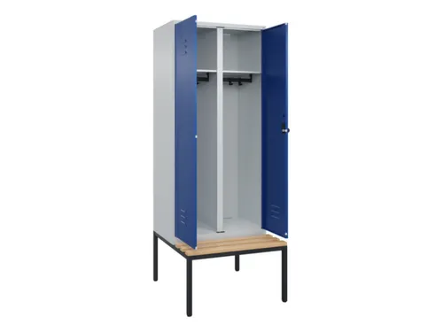 locker voor scheiding van kleding,HxBxD 2120x800x815mm,2vak