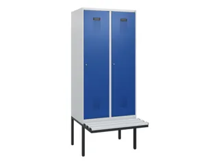 locker met bank,HxBxD 1950x800x815mm,2vak,vak B 400mm,cilinderslot - 2