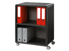 transportwagen,HxBxD 864x651x330mm,2vakken,1niveaus,2 OH,romp zwart