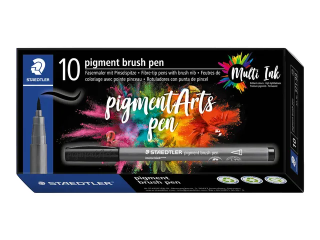Brushpen Staedtler PigmentArts Intens zwart 1.0mm