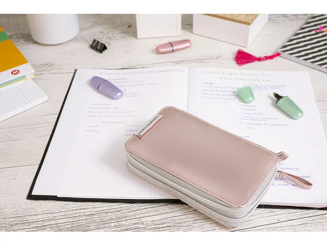 Etui Eberhard Faber gevuld 24 delig, 2 laags rosé gold Double Decker