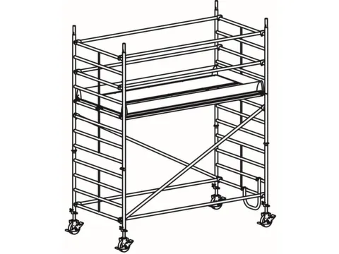 rolsteiger,reik H 4,4m,steiger H 3,64m,1platform(s),m. doorgang