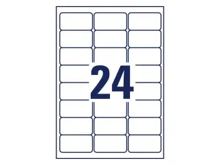 inkjetetiket Avery 63,5x33,9mm wit 25 vel 24 etiketten per vel - 3