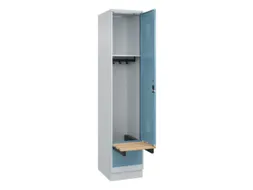 locker met bank,HxBxD 1950x400x815mm,1vak,vak B 400mm,cilinderslot