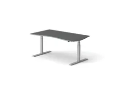 Elektrisch ihv bureau,HxBxD 650-1310x1600x900/800mm,blad donkergrijs