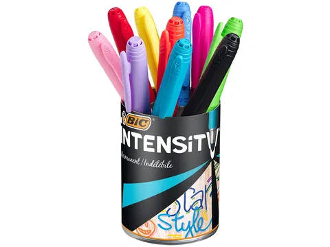 Viltstift Bic Intensity rond medium assorti pot à 10 stuks