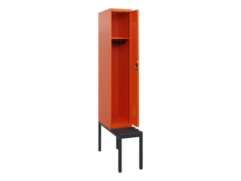 locker met bank,HxBxD 1950x300x815mm,1vak,vak B 300mm,cilinderslot