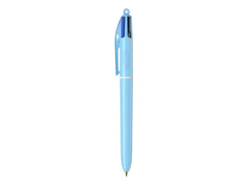 Balpen Bic 4-kleuren M pastel assorti