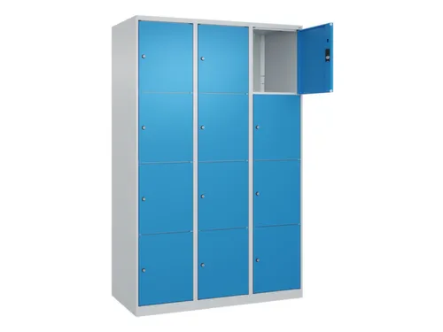 lockerkast,HxBxD 1850x1200x500mm,3x4vakken,vak B 400mm,cil.-slot