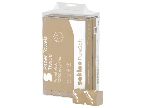 Handdoek PureSoft PT3 V-vouw 2-laags 240x230mm 277540 naturel