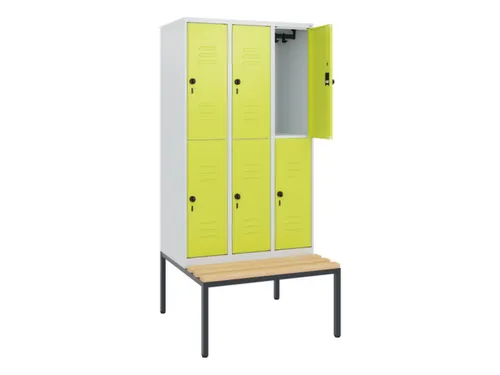 Dubbeldekse dekenkist,HxBxD 1950x900x815mm,3x2vak.,vak B 300mm