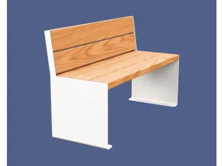 zitbank,B 1200mm,3latten,hout-zitting licht eikenhout,zitting H 450mm - 3