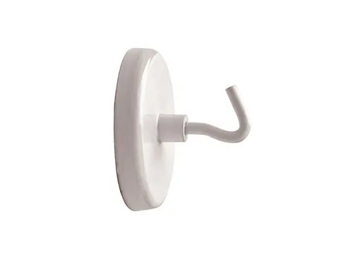 Magneet met haak MAUL 47mm trekkracht 12kg wit 5 stuks