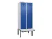 locker met bank,voor scheiding van kleding,HxBxD 2120x800x815mm,2vak