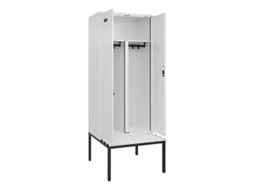 PBM-locker met bank,HxBxD 2120x800x815mm,2vak,vak B 400mm