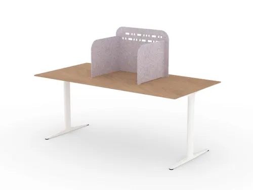 Akoestisch PET-vilt scheidingsscherm S 70x55cm lichtgrijs