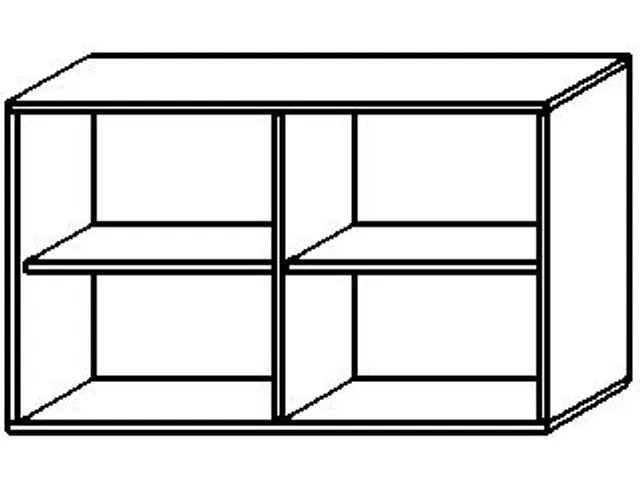 rayonnage de bureau,HxlxP 720x1200x430mm,finition corps hêtre
