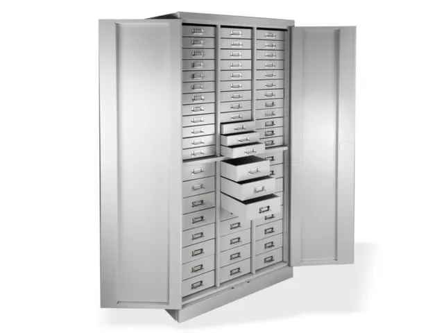 ladekast HxBxD 1790x800x410mm 60laden cilinderslot RAL7035