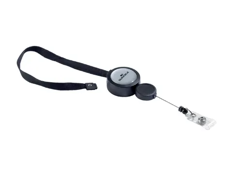 Textielkoord Durable 8229 met afrolmechanisme 90cm zwart