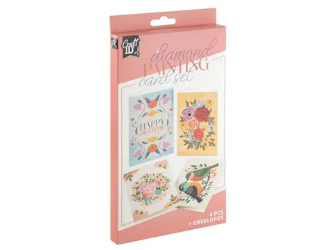 Cartes Diamond painting Craft ID 13x18cm boîte 4 pièces
