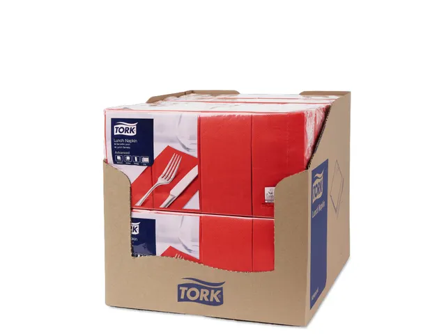 Tork 477417 Lunchservet Advanced Rood 33x33cm