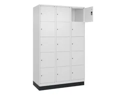 lockerkast,HxBxD 1950x1200x500mm,3x5vakken,vak B 400mm,cil.-slot