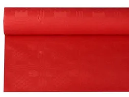 Tafelkleed Papier Rood Damastprint 1,2x8m