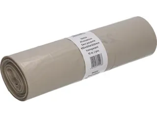 Vuilniszak 42 micron 65+50x135cm 240L Transparant LDPE rol van 10 stuk - 3