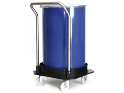 verrijdbare PE-opvangbak,v. 1x200l vat,opvangvol. 25l,HxØ 1100x670mm