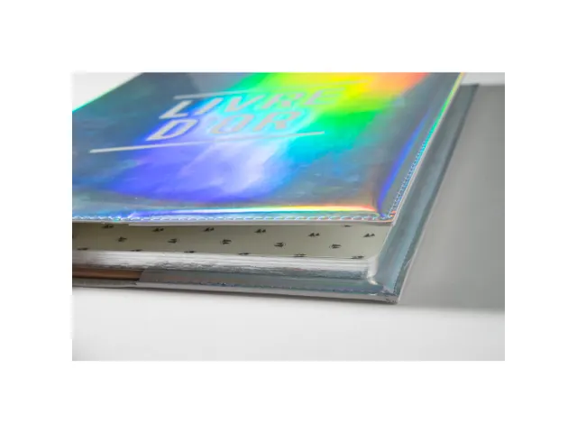 Livre d'or 100 pages tranche argent - Format 27x22cm - GLOSSY - Visuel